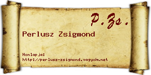 Perlusz Zsigmond névjegykártya